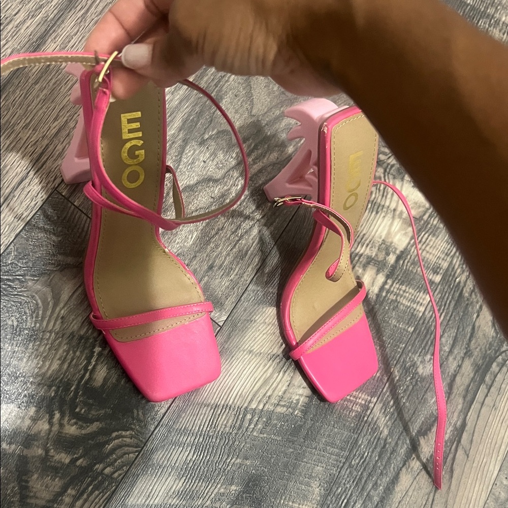 EGO Hot Pink Strappy Heels